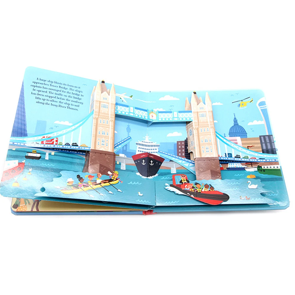 London Usborne Book Pop Up Educational English Picture Books for Kids Learing Toy Christmas Gift Bedtime Reading Cardboard Book