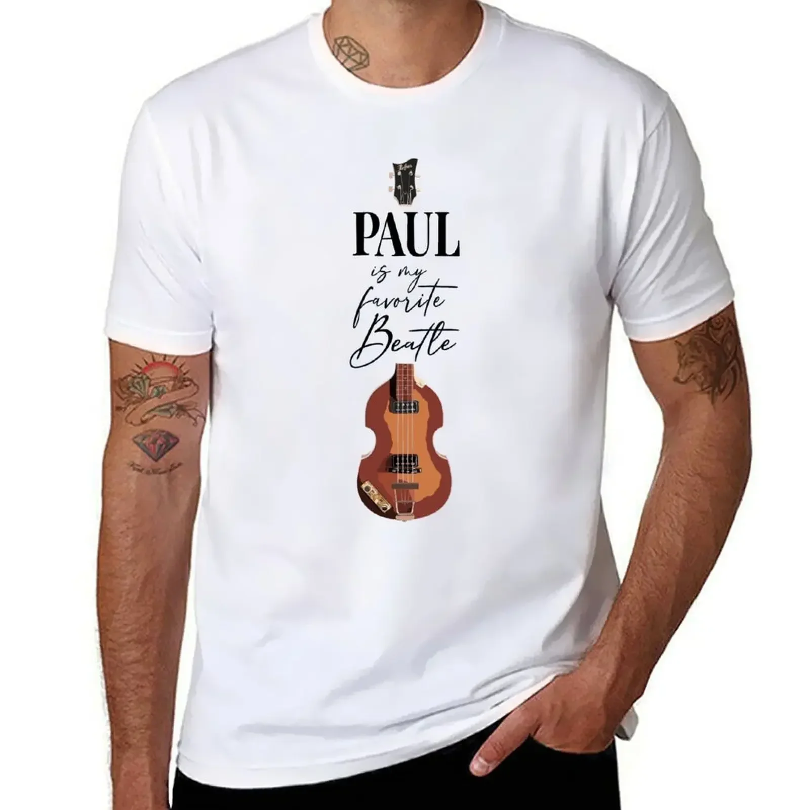 Heavyweight Fashion Round Neck Informal Paul Is My Favorite Beatle T-Shirt Vintage Clothes Sublime Big and Tall T Shirts for Men