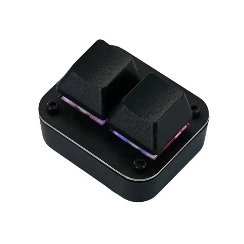 Mini klawiatura 2-klawiszowa przełącznik USB Ergonomiczna podświetlana klawiatura do gier Media biurowy, programowalna, formowana klawiatura wtryskowa
