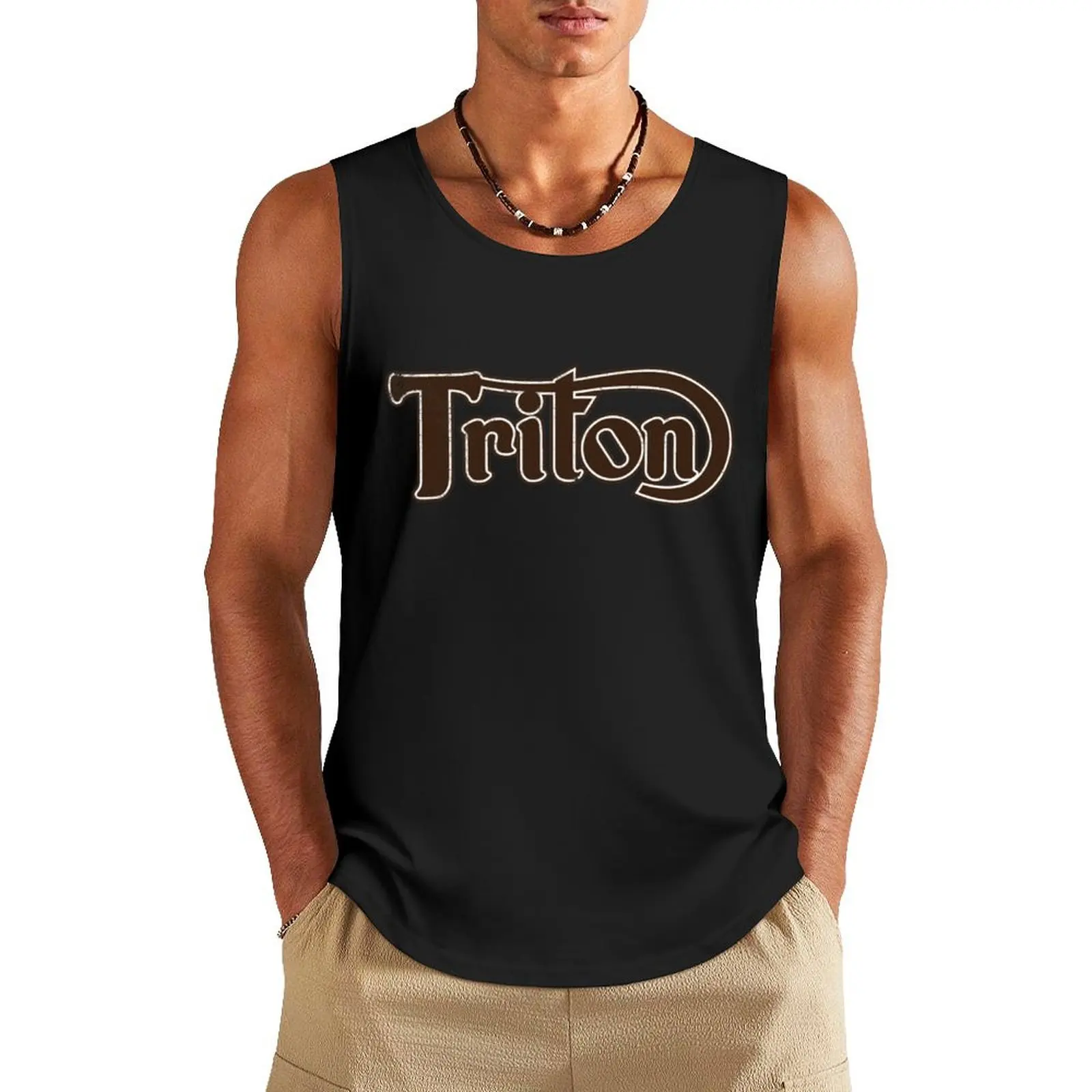 

Triton Motorcycle Tank Top Male vest vest men Men's t-shirts Men sleeveless tee