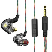 Original QKZ AK6 DMX Copper Driver HiFi Wired Earphone Sport Headphone Bass Stereo Headset Music Earbuds 3.5MM In Ear With Mic