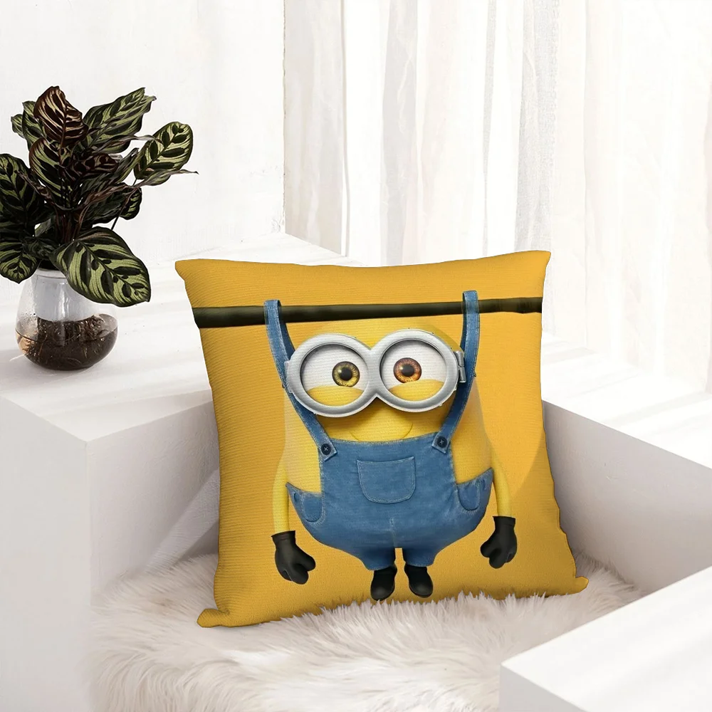 S-MinionS Style Eye Cartoon Pillow Case Plush Fabric Soft  Pillowcase Double Sided Print Cushion Cover Household Gifts