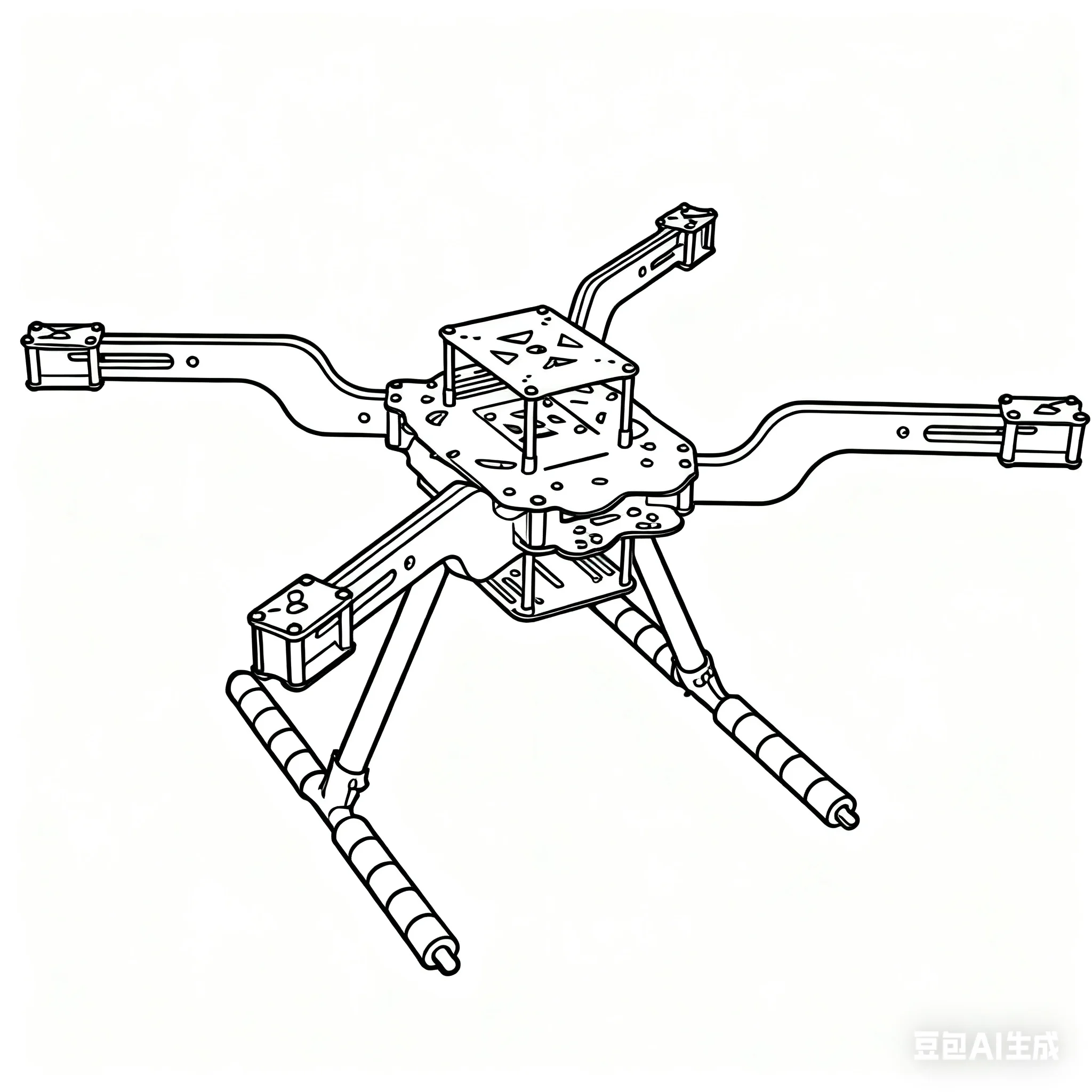 RctoSky PIXHAWK 2.4.8 M9N Novo drone inteligente de código aberto FLY 380 MMpix quadrotor rack virado