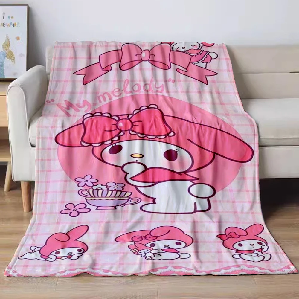 Japanese Sanrio My Melody Blanket Soft Plush Blanket,Flannel Blanket Throw Break Blanket for Living Room Bedroom Bed Sofa Picnic