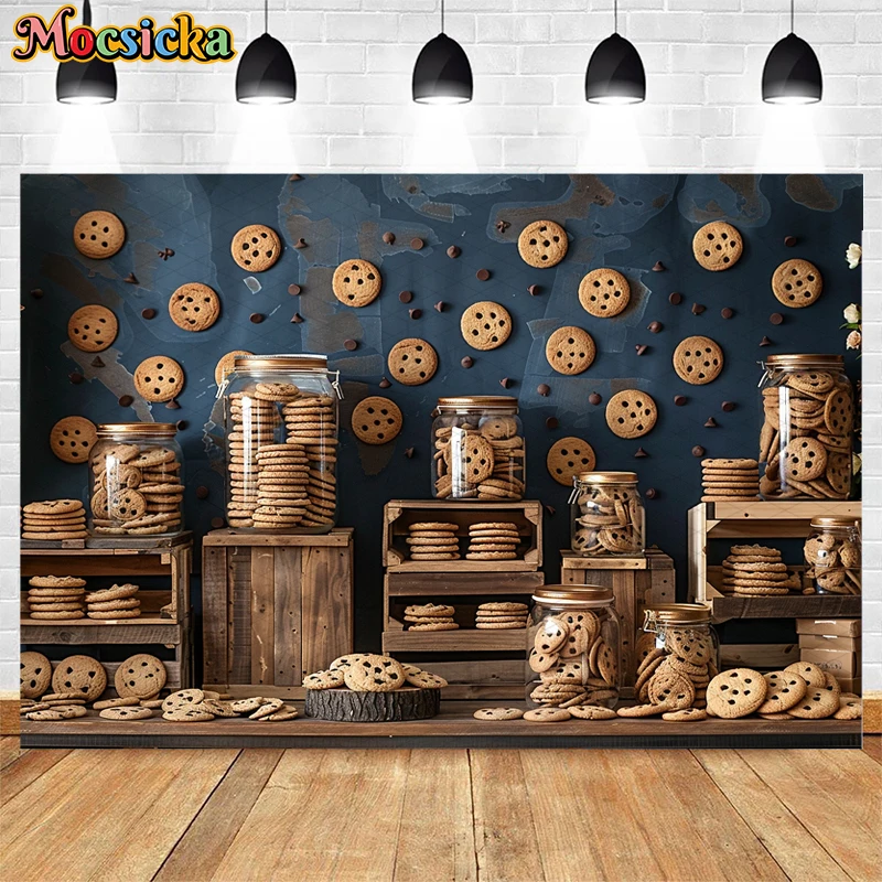 Mocsicka Photography Background Kitchen Handmade Cookies Dessert Decor Birthday Cake Smash Kids Portrait Photo Backdrop Studio