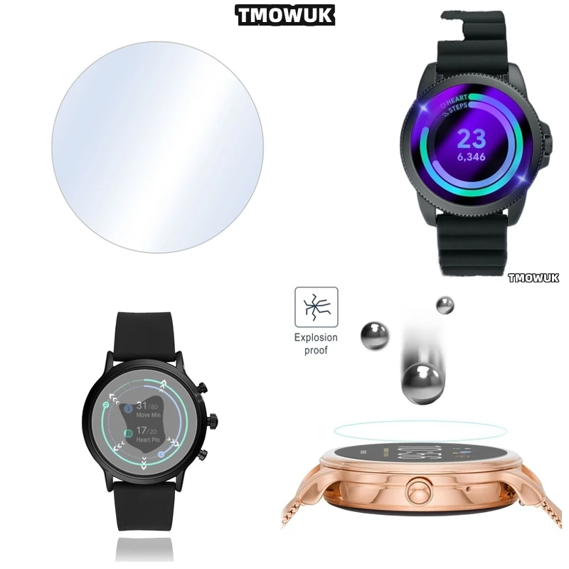 

For FOSSIL Gen 5 5E 6 42MM 44MM Shatterproof Glass, Long Lasting Protection Accessory
