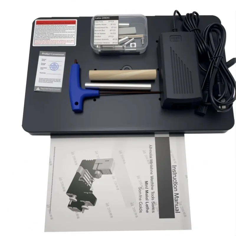 60 واط 12000 دورة في الدقيقة مخرطة معدنية صغيرة لتقوم بها بنفسك تورنو الفقرة تشغيل المعادن سطح المكتب مخرطة آلة مخرطة صغيرة