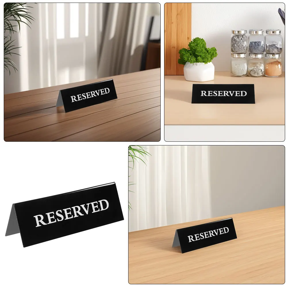

4pcs Acrylic Reserved Table Tent Sign Wedding Seating Reservation Elegant Lightweight Portable Multipurpose Event