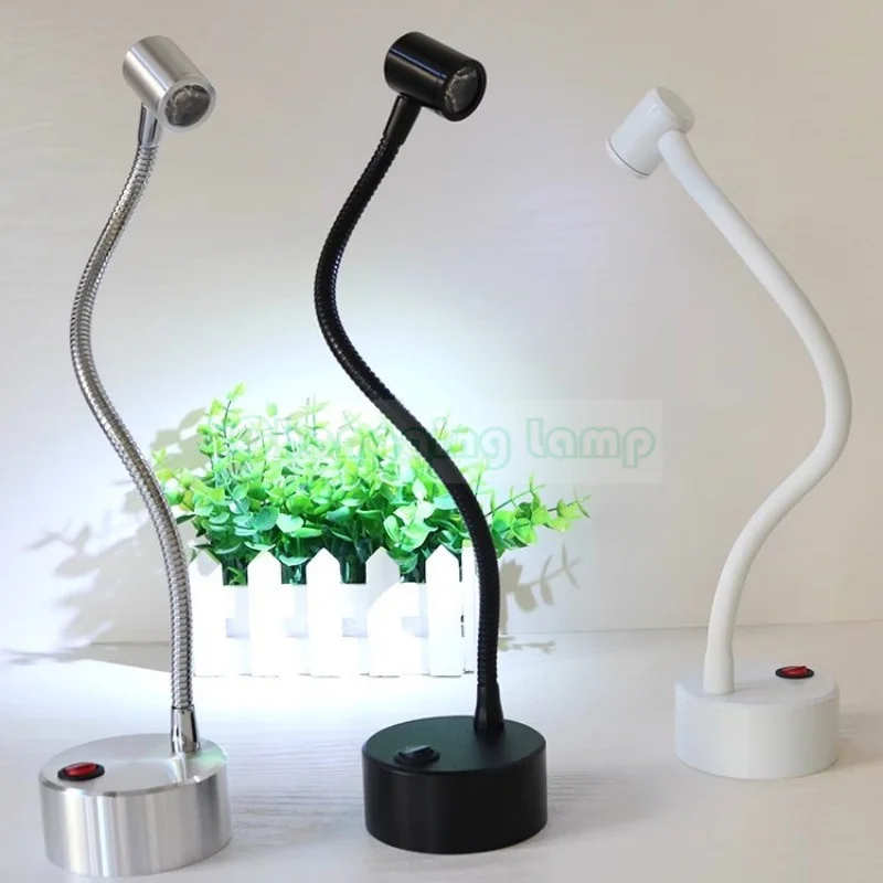 Jewelry Store Special Led AAA Dry Battery Light Bright Energy-Saving Flexible Hose Counter  3W Removable Spotlights Lamp