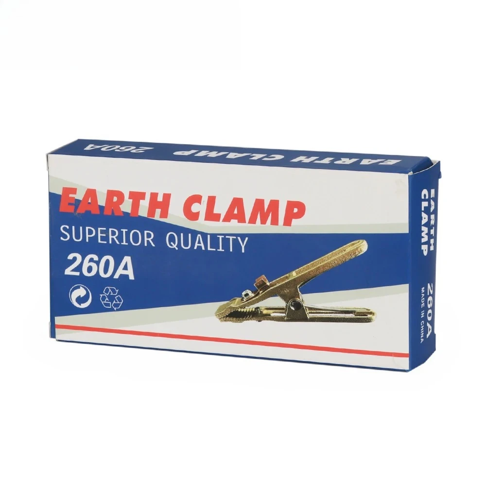 QDHWOEL 260A A-Shape Brass Welding Earth Clamp Ground Connection Crocodile Clamp for Welding Machine