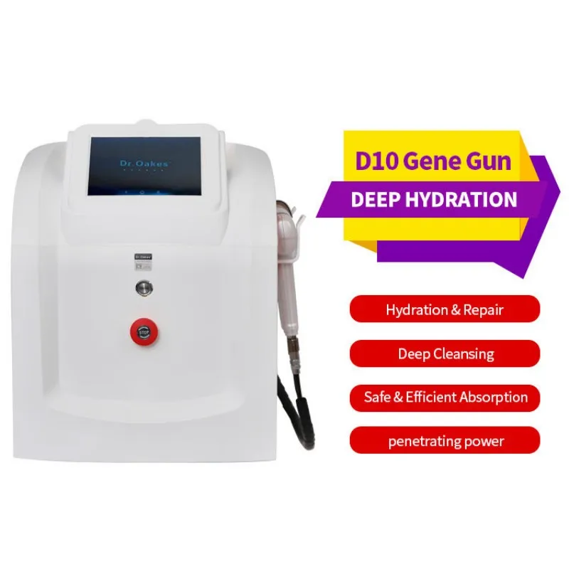 Portable Non-invasive Gene Gun Facial Moisture Deep Cleansing High Pressure Oxygen Injection Water Meso Facial Hydration Machine