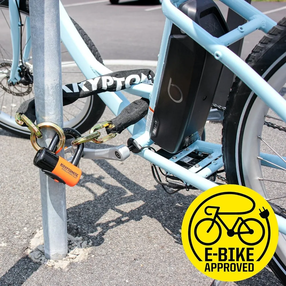 قفل سلسلة دراجة نارية شديد التحمل بطول 2.5 قدم مع حماية ضد السرقة من الذهب الآمن