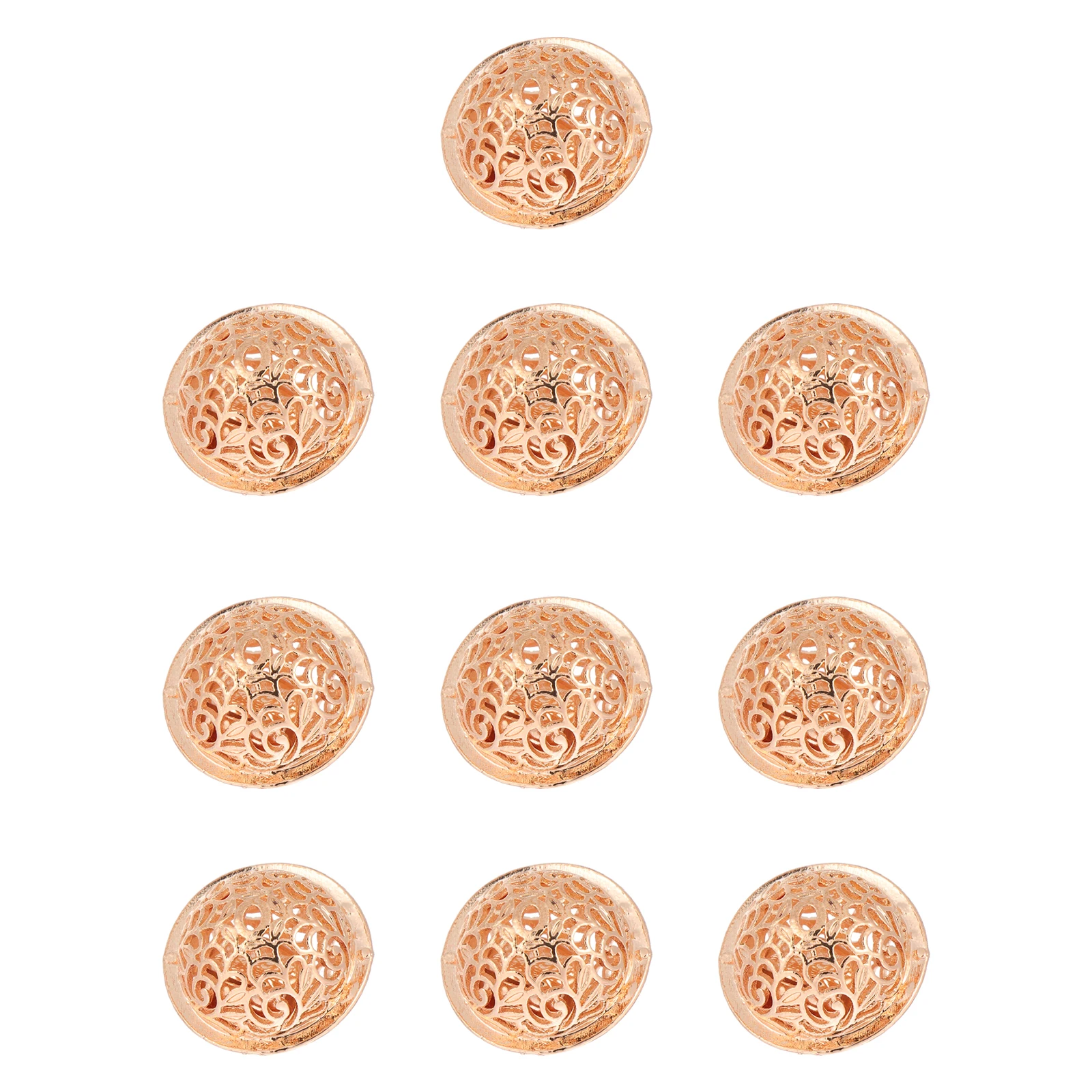 

10Pcs Electroplated Hollow-Out Tin Alloy Bells Bright Shiny Christmas Decoration DIY Craft Ornaments Gift Accessories