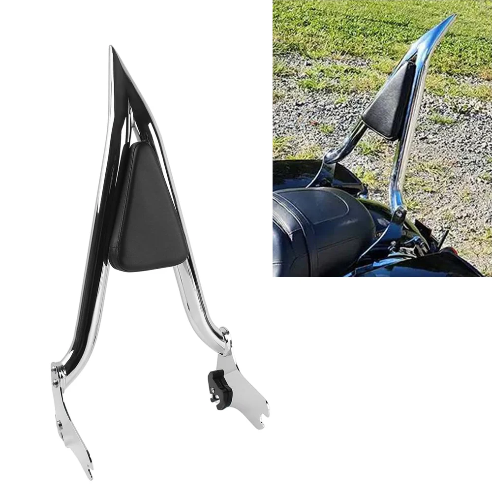 

Motorcycle Chrome 22'' Backrest Rear Passenger Sissy Bar For 1997-2008 Harley Touring Road King Street Electra Glide Road Glide