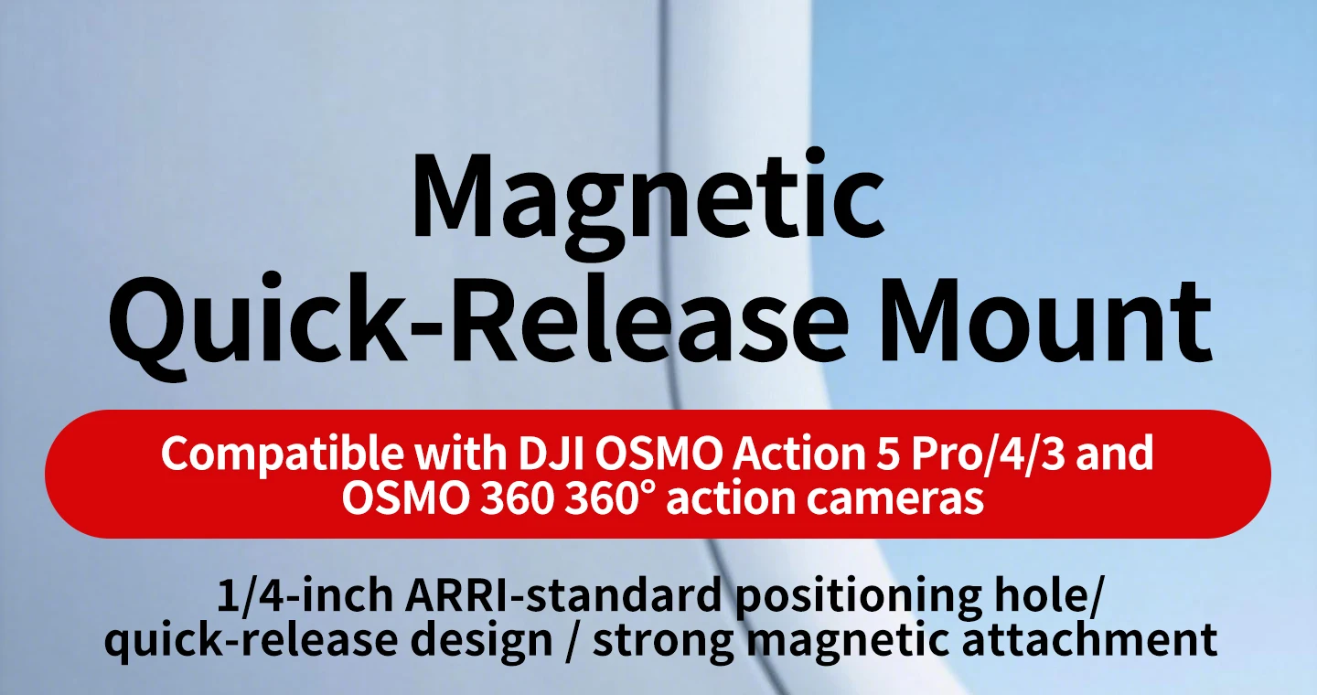 Magnetische Schnellwechselhalterung für DJI Osmo Action 5 Pro 4 3 360 Kamera 1/4 ARRI Schraubbasis Doppelklauen-Halterung 360-Grad-Rotationsadapter – Detail 1