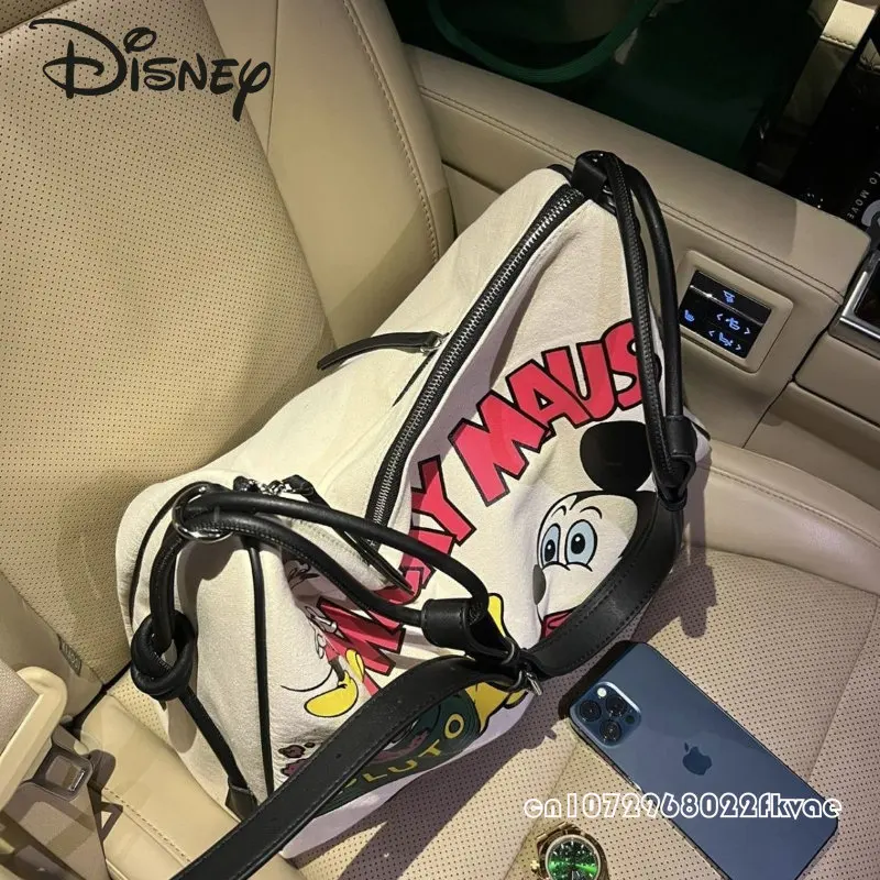 Disney Mickey nowa torba podróżna Unisex moda duża pojemność damska torba Crossbody kreskówka wielofunkcyjna torba sportowe rekreacyjne