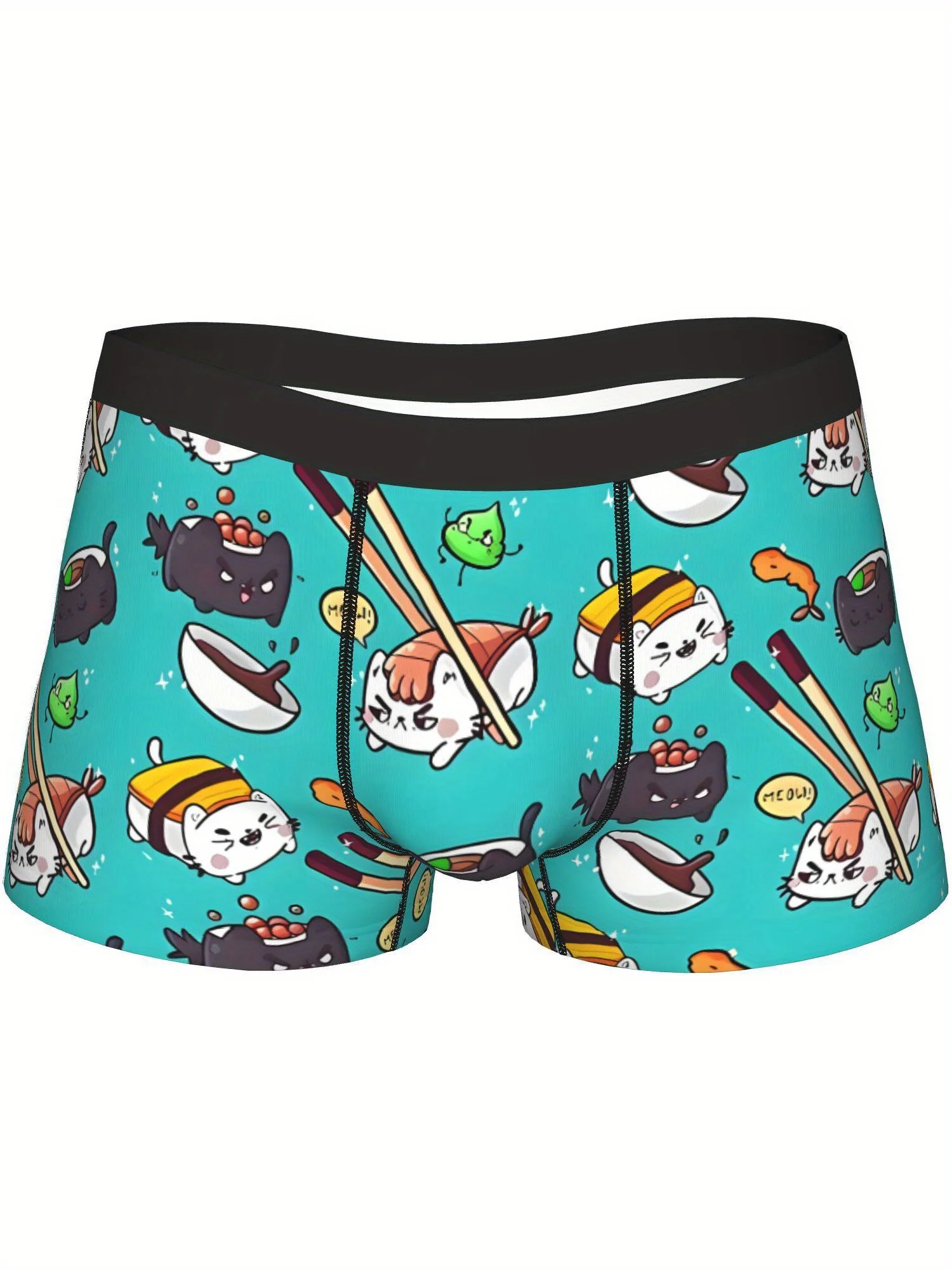 

Sushi Cats Underwear Polyester Underpants Boxers for Men Boxer Breathable Print Multisize Soft Touch
