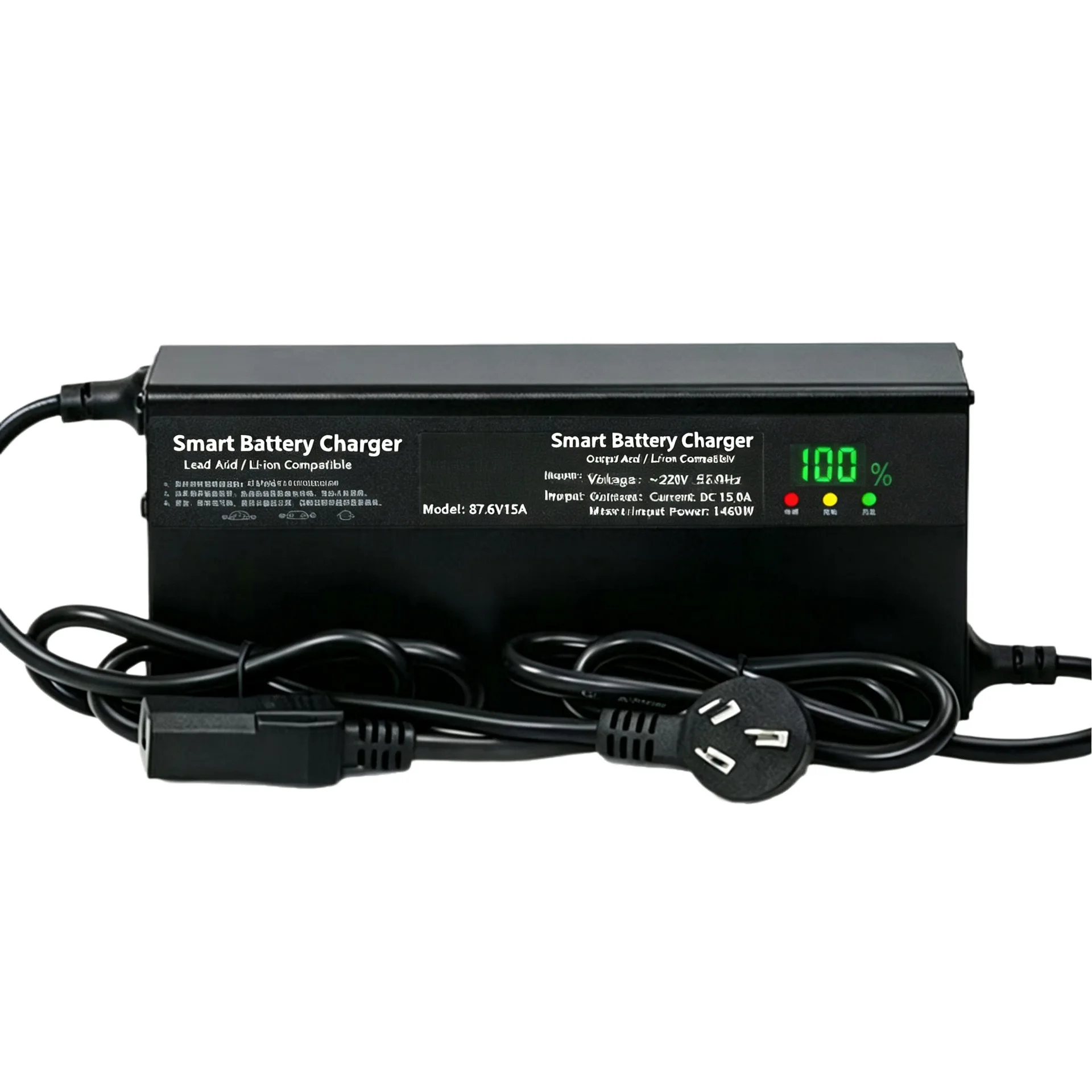 Aluminum shell electric vehicle lithium battery charger 72V8A10A12A15A ternary iron lithium high-power fast charging