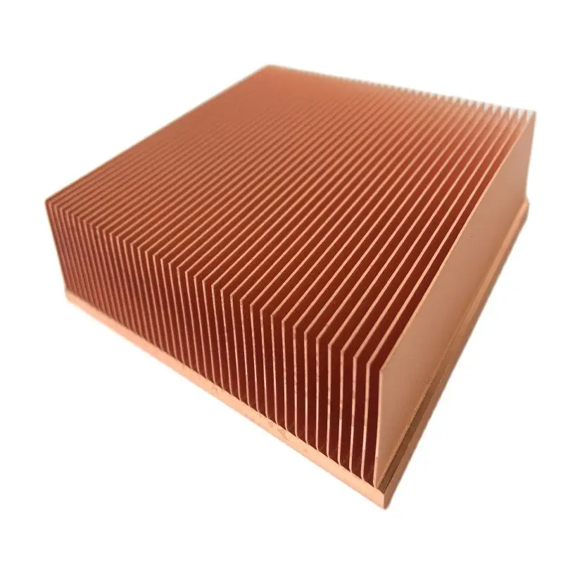 

DIY Pure Copper Heatsink 80x80x20mm Skiving Fin Heat Sink Radiator For Electronic Chip LED Power Amplifier Cooling Cooler Pure