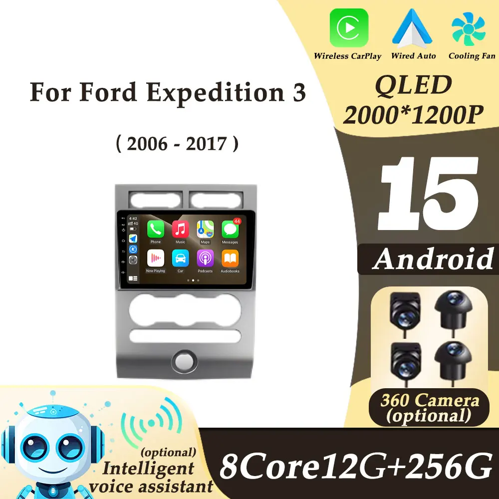 

For Ford Expedition 3 2006 - 2017 CarPlay Android Auto Video Car Radio Multimedia Player GPS Navigation WiFi Split Screen DSP BT