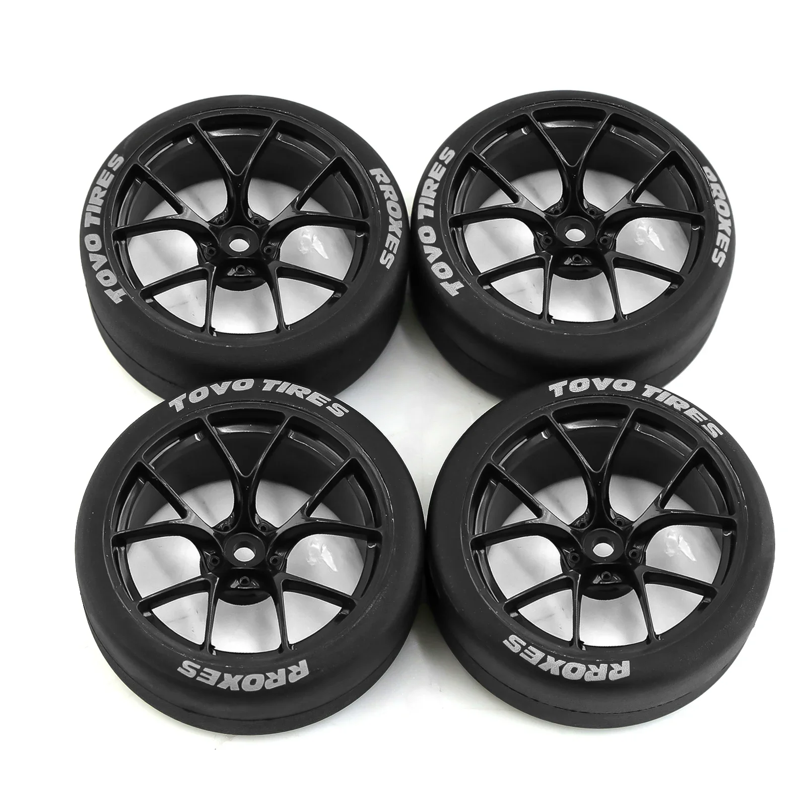 4szt RC Rally Drift Tires On Road Racing Car Wheels Tire for 1:10 Tamiya TT01 TT02 XV01 XV02 PTG-2 HSP HPI Kyosho Spare Parts