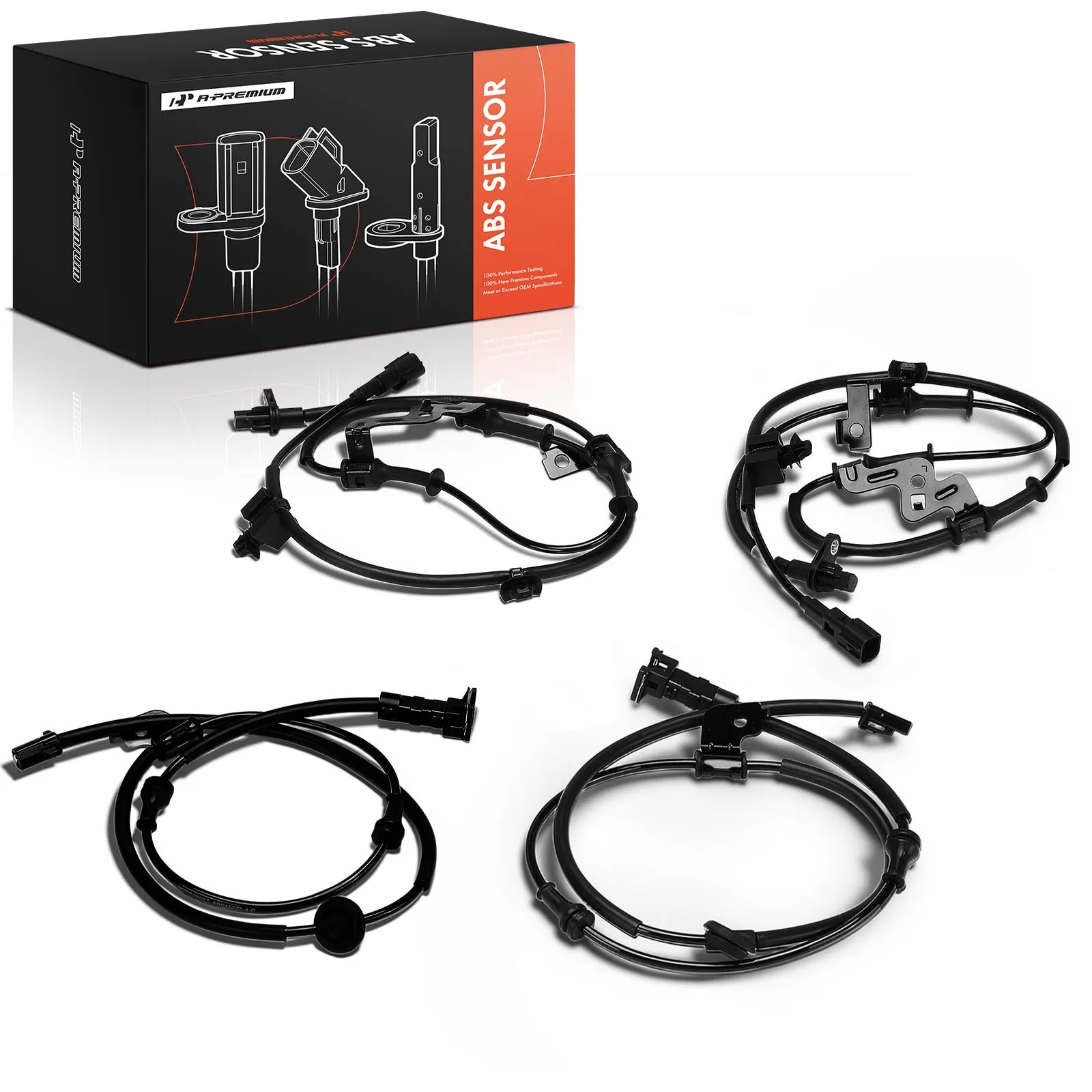 A-Premium 4Pcs Front Driver & Passenger Side ABS Wheel Speed Sensor for Kia Soul 2014-2019 Soul EV 2015-2019