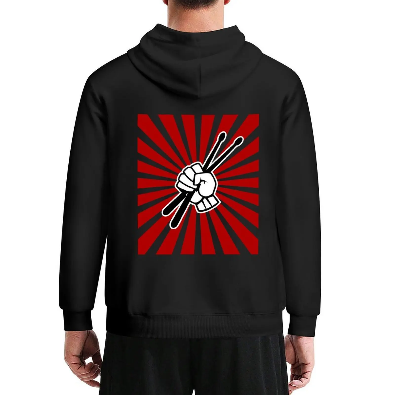

Drummer Drumsticks Hand Graphic Hoodie korean autumn clothes men clothing men's coat korean clothes anime hoodie
