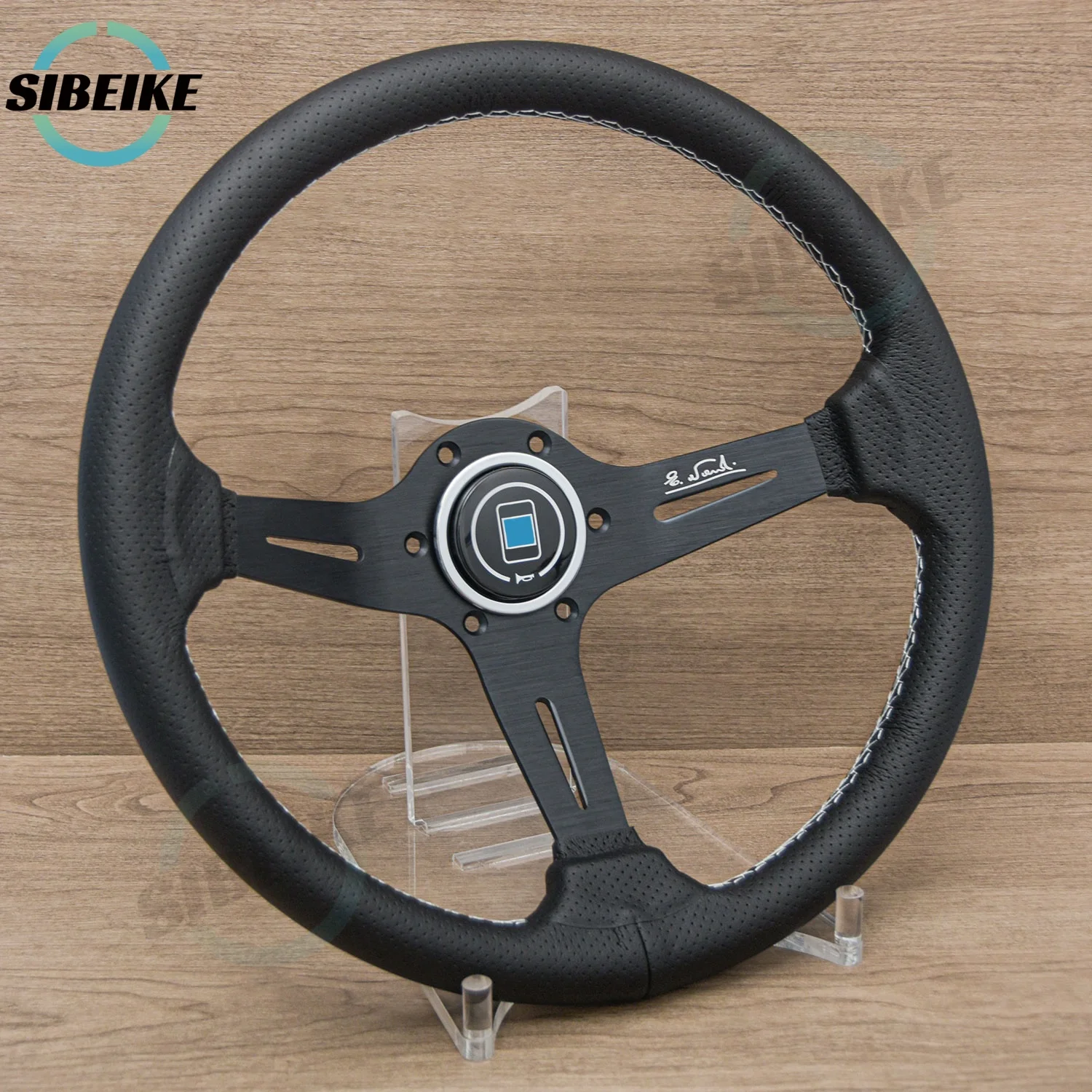 14inch ND Universal Leather Steering Wheel Sim Racing Drift Sports Steering Wheel