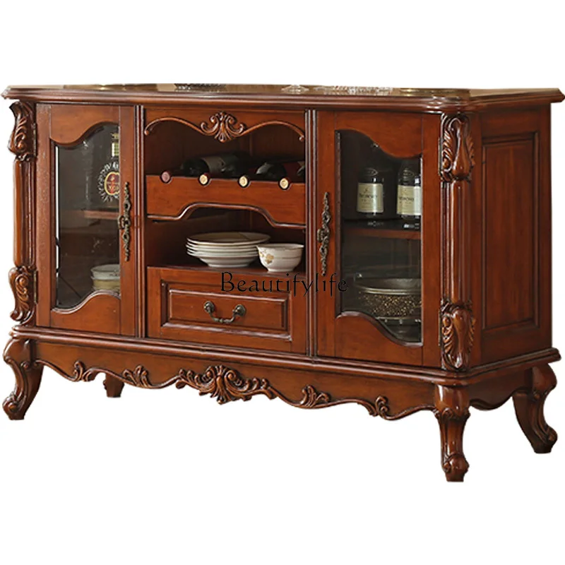 

American Style Solid Wood Sideboard Wine Cabinet 1.4m