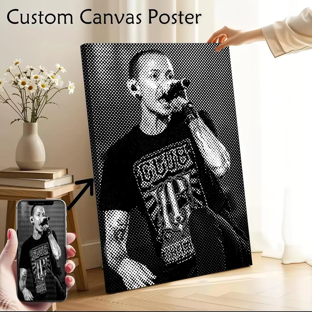 Chester Bennington Poster Customizable Printed Canvas Painting for Pictures Wall Art Gaming Room Decoration Aesthetic Wand Deko