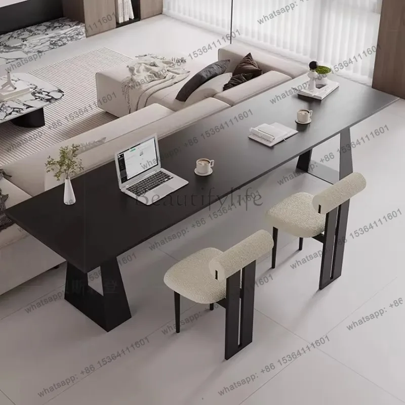 

Black Luxury Wood Office Desks Modern Home Asthetic Large Executive Computer Desks Standing Writing Scrivania Office Furniture