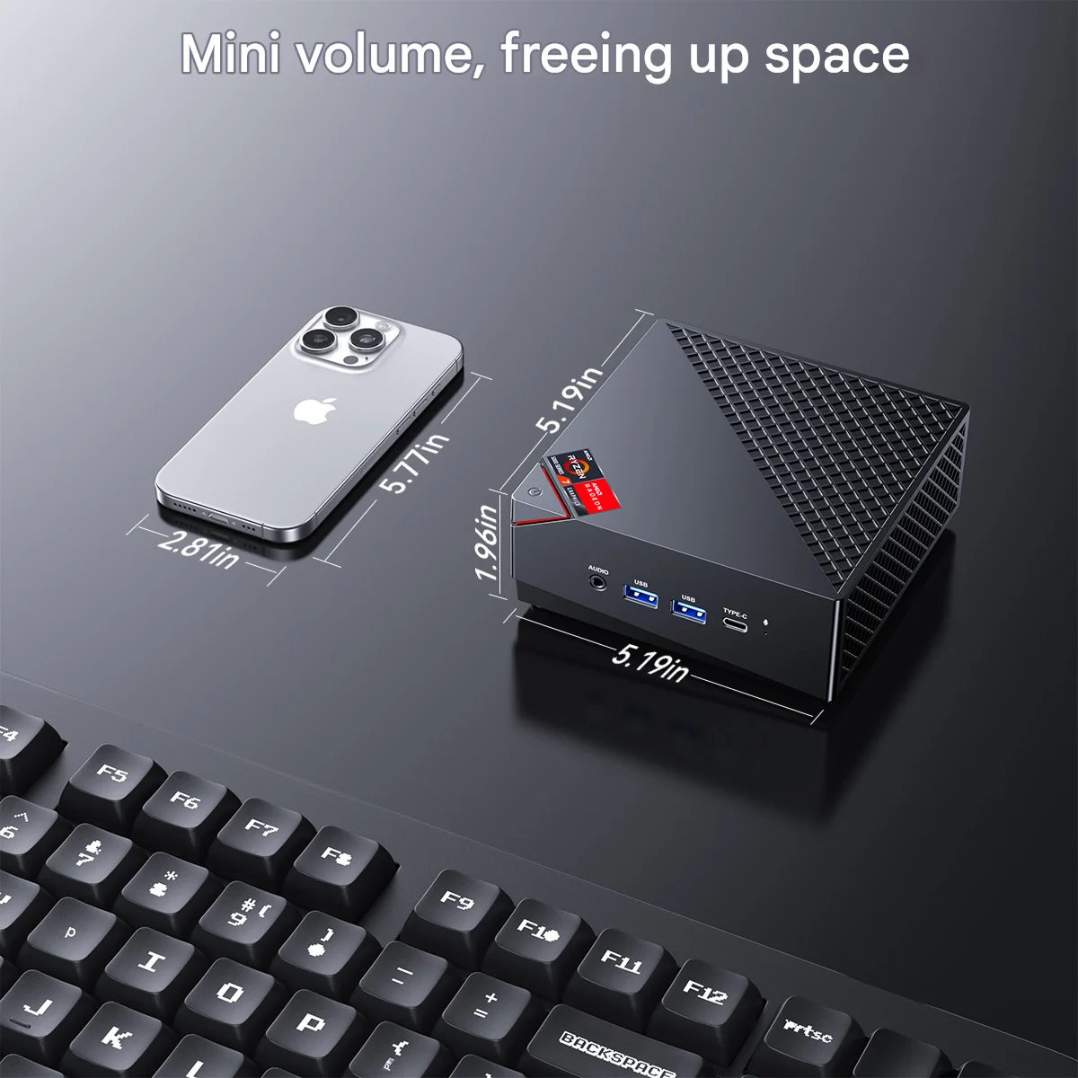 كمبيوتر ACEMAGIC AM06Pro MINI PC AMD Ryzen 7 5825U 16GB RAM 512GB SSD Windows 11 Pro كمبيوتر صغير Wifi6 BT5.2 4K شاشة ثلاثية #6