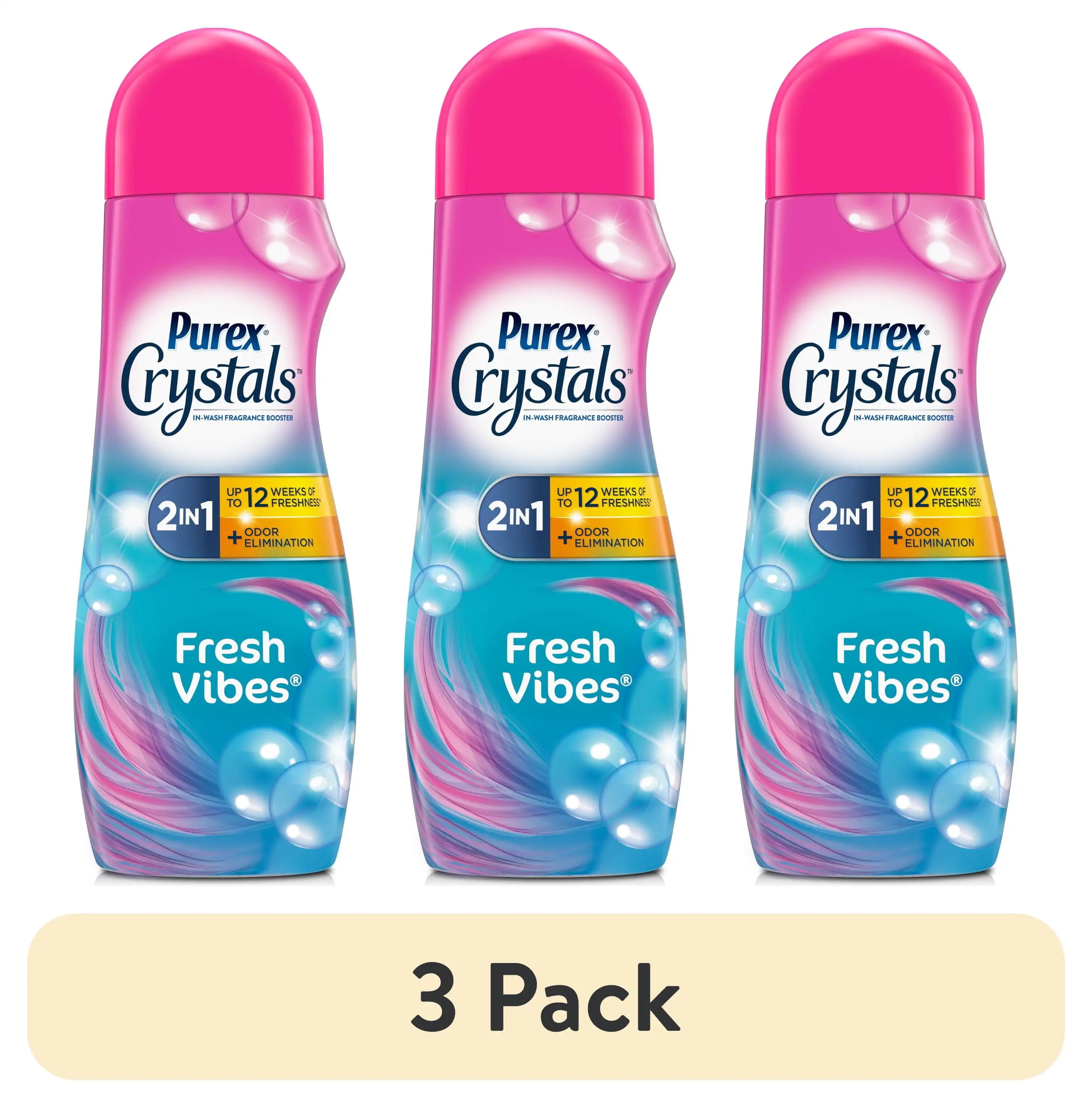 (3 pack) In-Wash Fragrance and Scent Booster Fresh Vibes 21 Ounce puts the finishing touch on your laundry