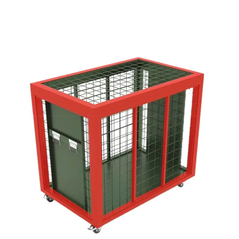 

Army Green Heavy-Duty Storage Cage Universal Wheels Thickened Shelf Foldable Mobile Field Materials Turnover Box OEM Supplier