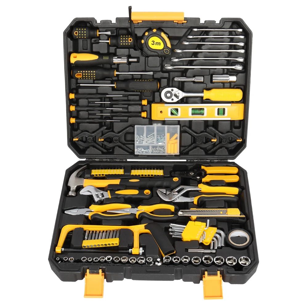 

198pc New and Quality Tool Set Black & Yellow for Multiple scenarios