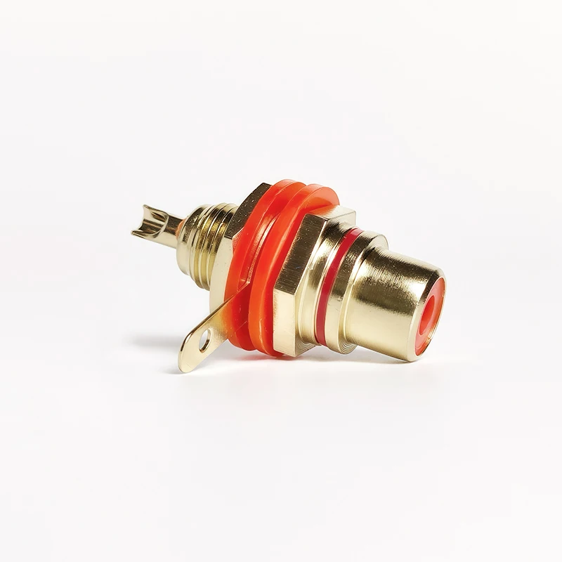 4/10/20Pcs Brass Gold Plated RCA Plug & Jack Set -Premium Audio Signal Connectors -for Preamp, DIY, Home Theater