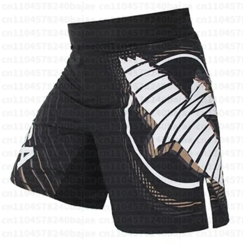 Men Kid MMA Boxing Shorts Prined Thai Fight Sanda Pants Combat Training Pants Sports High Waist Fitness Shorts