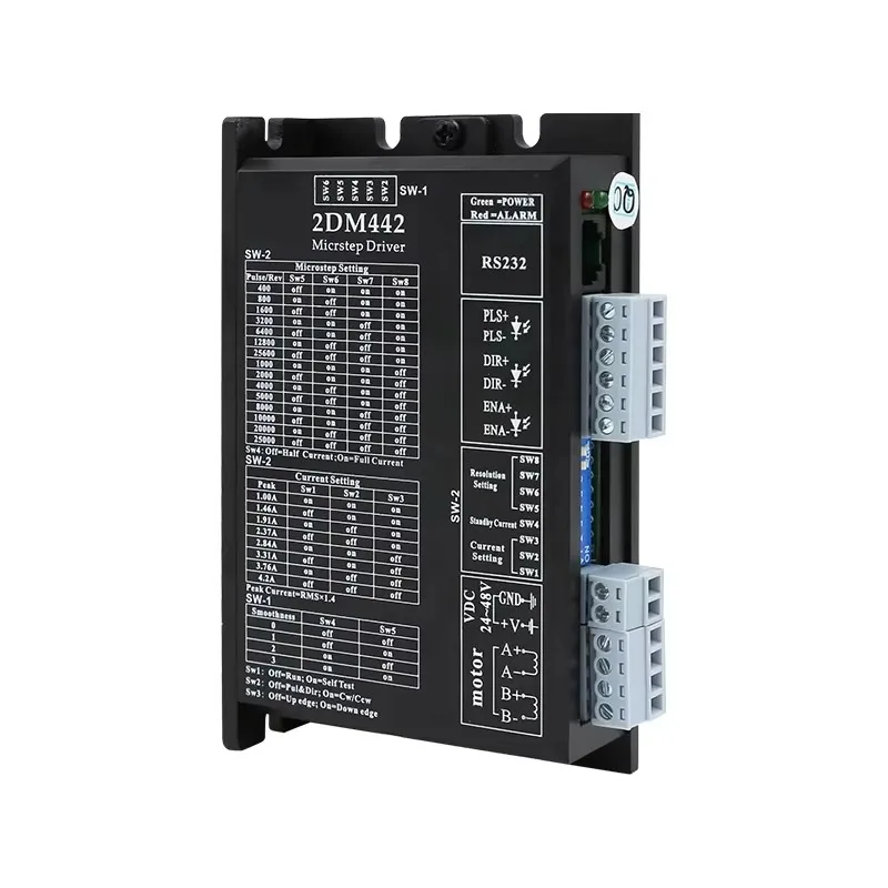 

2DM442 DC Оптовый драйвер шагового двигателя высокого качества, гибридный драйвер шагового двигателя