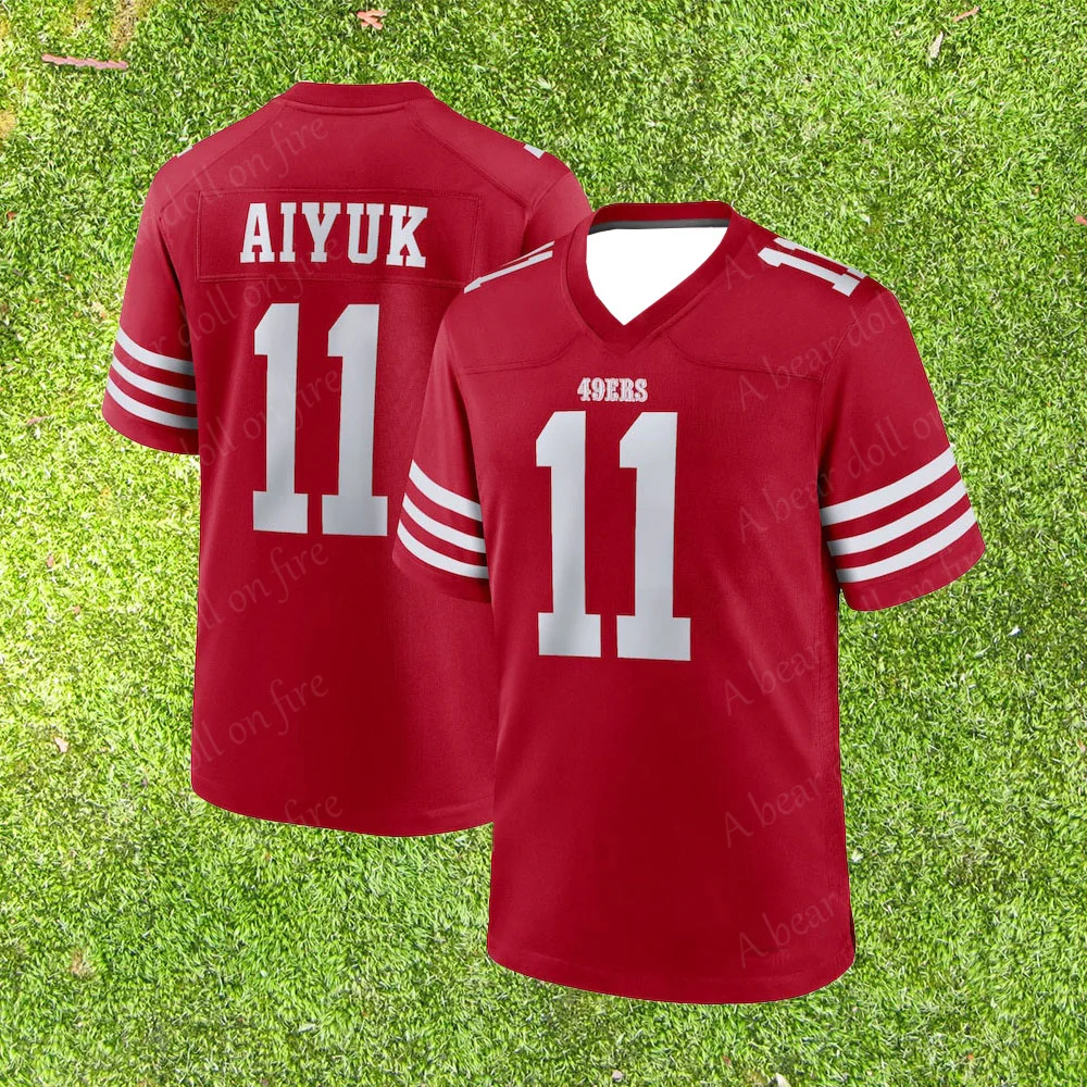 2524 New Arriavl Summer Men T-Shirt Brandon Aiyuk San Francisco 49ers No.11 Quick Drying Women Men T-Shirt Adult Jersey Kit Top