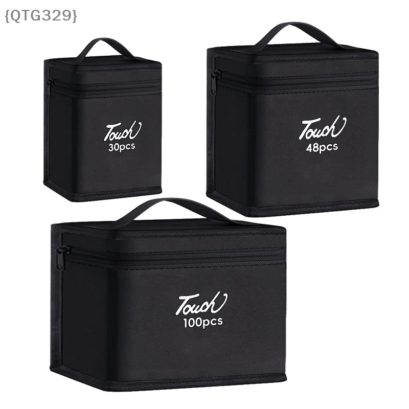 Black Zipper Bag with 12-168 Colored Markers; Extensive Art Marker Set with Massive Storage Bag
