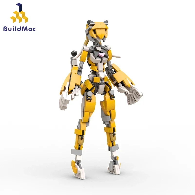 

BuildMOC Tiger Girl Mobile Suit Girl Mecha Robot Creative Splicing with Paper Manual Box Building Blocks Set Toy Kids Gifts