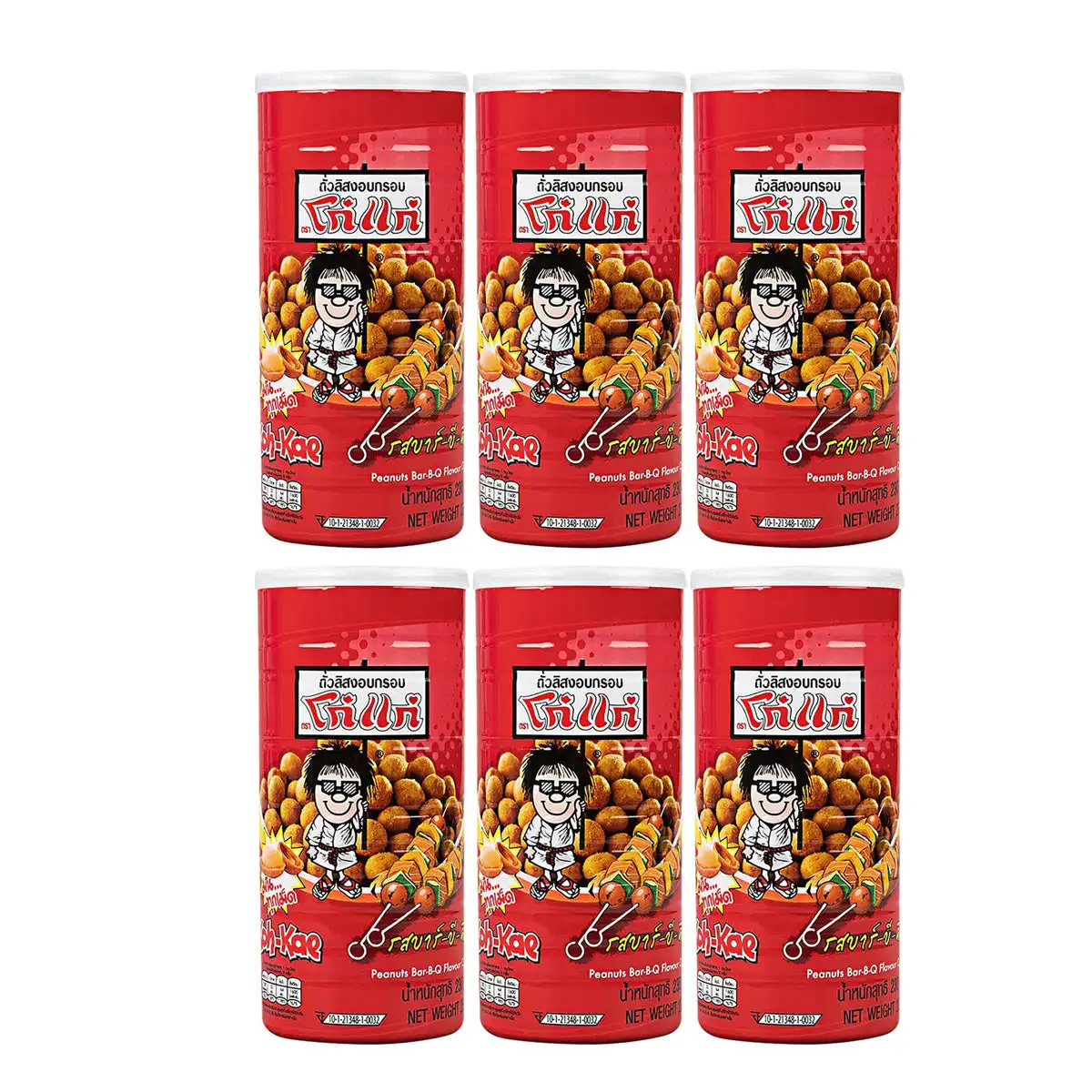 Koh Kae rasa barbekyu kacang 230g X6Pack