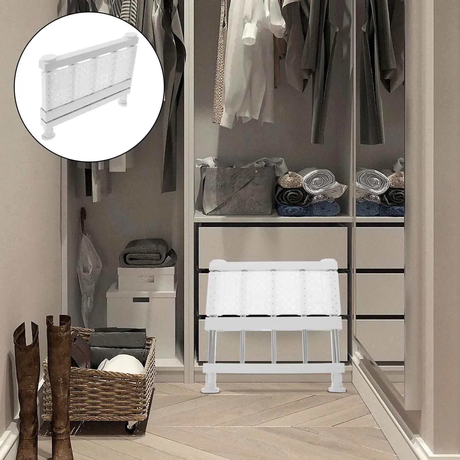 

Storage Shelves Heavy Duty Partition Organizer for Closet Rack Locker Shelf Retractable