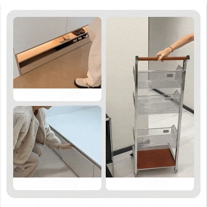 4pcs Shoe cabinet casters swivel wheels hand truck directional wheels silent directional mini self-adhesive no-drilling required