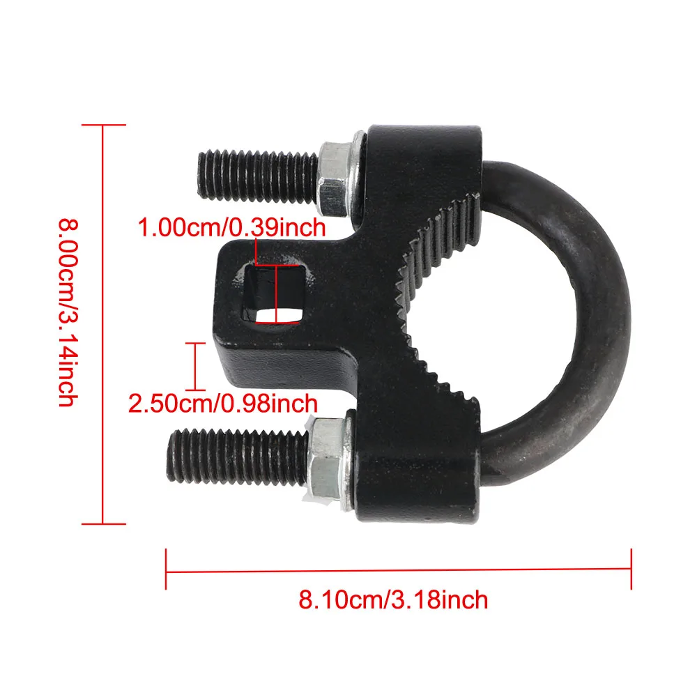 Herramienta de reparación de barra de amarre interior en forma de U, herramientas de extracción de balancín de chasis de coche, Kit de desmontaje, adaptador de accionamiento de 3/8 ", 30-33mm ajustable