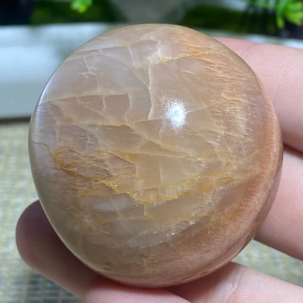 Natural Orange Moonstone Crystal Palm Stones High Quality Mineral Gemstone for Spiritual Meditation Reiki Home Decoration