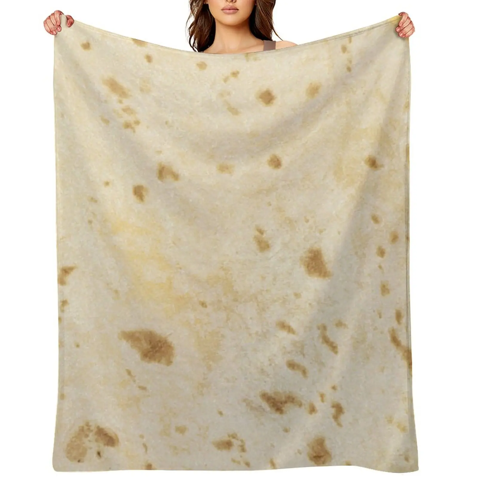 

Flour Tortilla Burrito Taco Pattern Throw Blanket Vintage Cute Hairy Sofas Blankets
