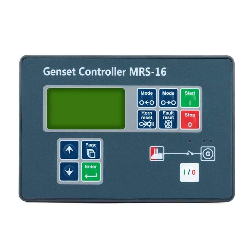 Diesel Generator Control Panel Remote Auto Start LCD Compatible RS232 Communication Port 3 Phase 380V MRS-16 Controller