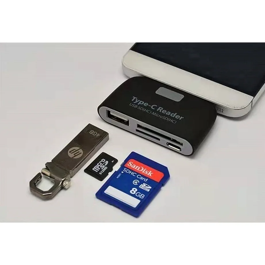 USB 3.1 TYPE-C Card Reader USB-C To USB 2.0 SD/Micro SD/TF OTG Card Adapter For PC Laptop Phone Multifunction Converter