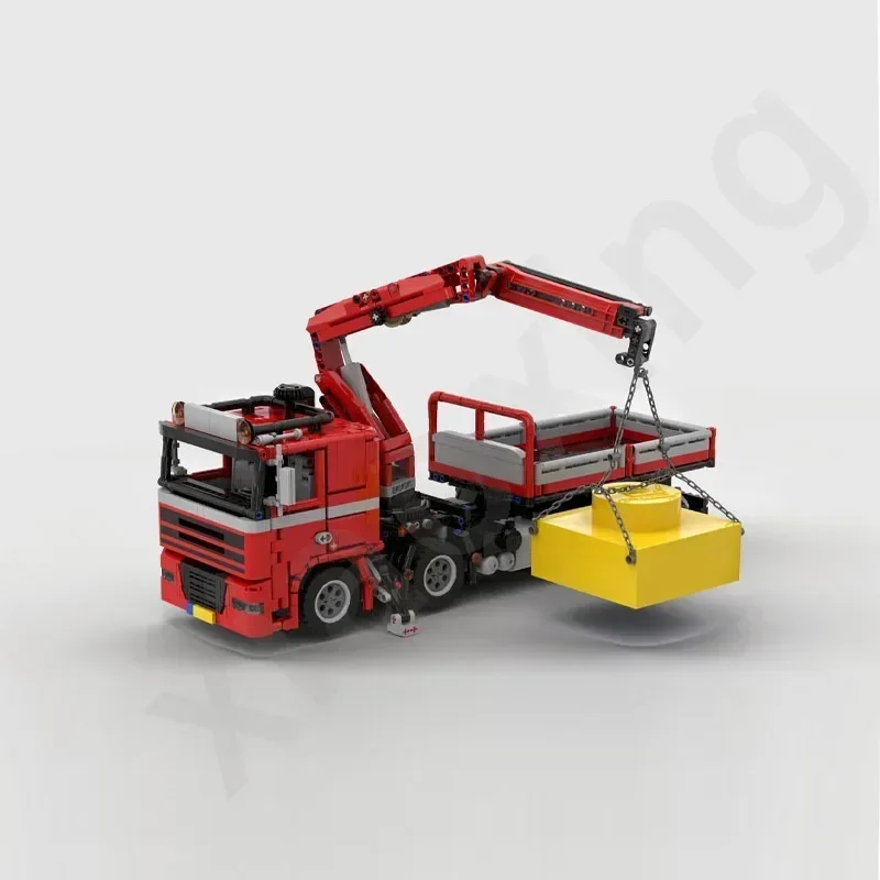 MOC- 132766   Est Compatible avec le transport important de la ville, grand camion lourd, modèle de bloc de construction, jouet d'anniversaire pour enfants, cadeau